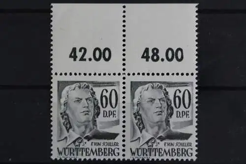 FZ Württemberg, MiNr. 25, WP, Oberrand, postfrisch - 621172