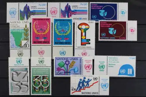 UNO Genf, MiNr. 81-95, Jhg. 1979 u. 1980, Zierfelder, postfrisch - 620843