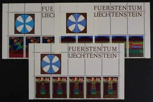 Liechtenstein, MiNr. 761-763, 5er Bogenteil, postfrisch - 620670