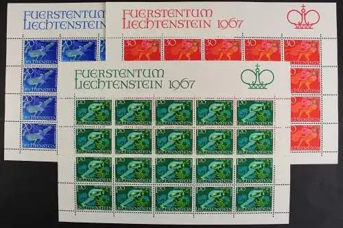 Liechtenstein, MiNr. 475-477, 20er Bögen, postfrisch - 621531