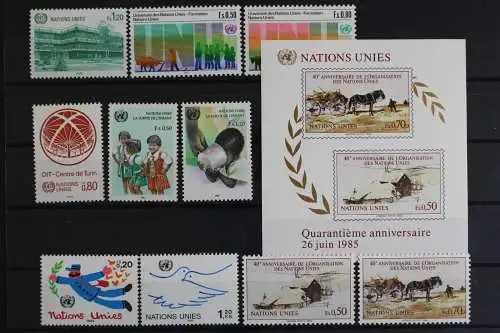 UNO Genf, MiNr. 127-136, Jahrgang 1985, postfrisch - 620801