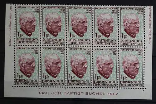 Liechtenstein, MiNr. 480, 10er Bogenteil, postfrisch - 621589