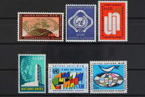 UNO Genf, MiNr. 9-14, Jahrgang 1970, postfrisch - 620836