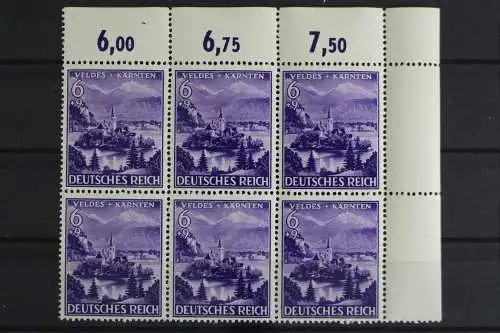 Deutsches Reich, MiNr. 807, 6er Block, Ecke re. oben, postfrisch - 625177