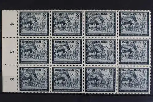 Deutsches Reich, MiNr. 889 PLF II, 12er Block, postfrisch - 623258