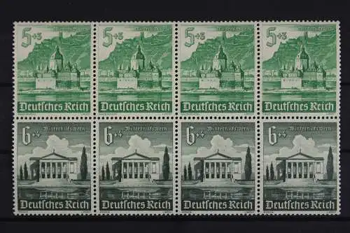 Deutsches Reich, MiNr. W 258, Bogenteil mit 4 Zd's, postfrisch - 622352