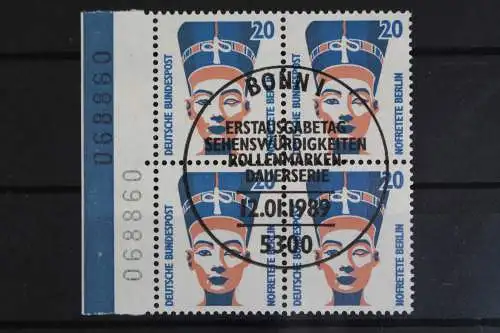 Deutschland (BRD), MiNr. 1398, 4er Block, li. Rand m. Bogennummer, ESST - 622535