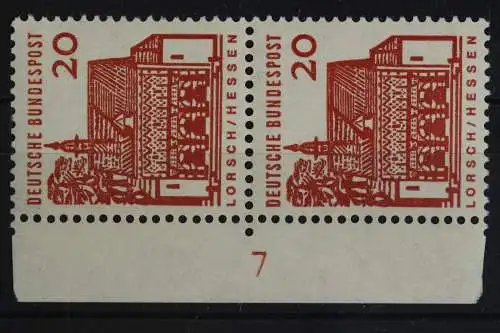 Deutschland (BRD), MiNr. 456, senkr. Paar, li. Rand, DZ 7, postfrisch - 622875