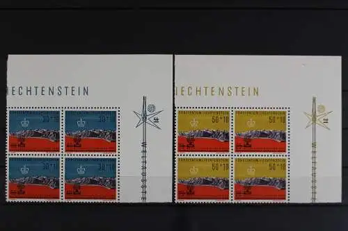 Liechtenstein, MiNr. 389-390, 4er Block, Ecke re. oben, postfrisch - 624280