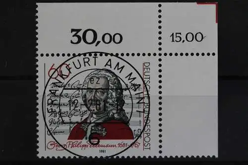 Deutschland (BRD), MiNr. 1085, Ecke re. oben mit KBWZ, EST - 622116