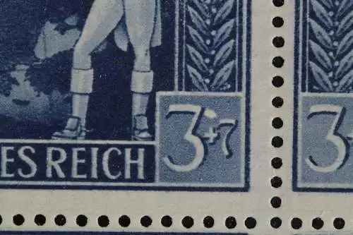 Deutsches Reich, MiNr. 820, 9er Block, PLF IV, li. Rand, postfrisch - 625333