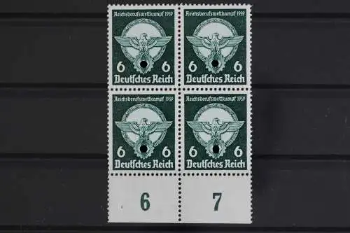 Deutsches Reich, MiNr. 689, 4er Block, Unterrand, RWZ 6,7, postfrisch - 624494