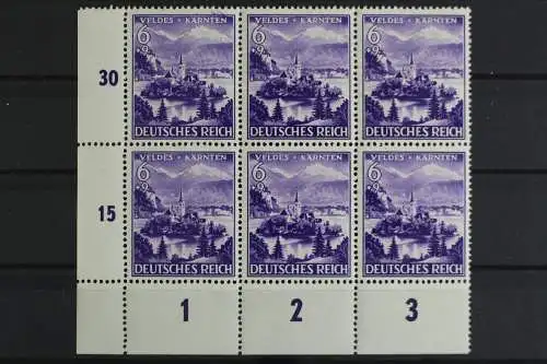 Deutsches Reich, MiNr. 807, 6er Block, Ecke li. unten, postfrisch - 625178