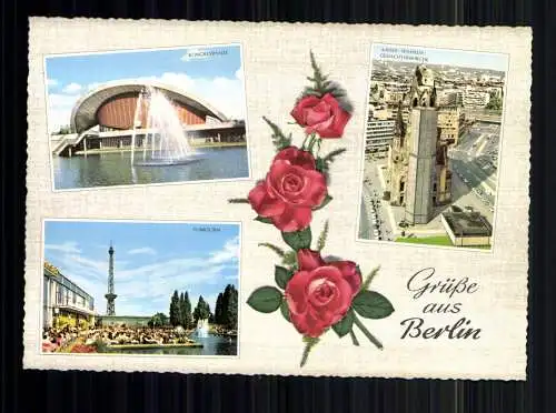 Berlin, Kongresshalle, Kaiser Wilhelm Gedächtniskirche, Funkturm, Rosen - 417603