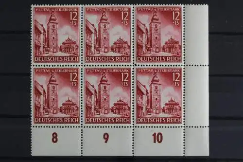 Deutsches Reich, MiNr. 808, 6er Block, Ecke re. unten, postfrisch - 625189