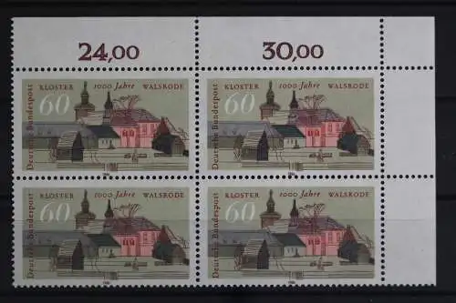 Deutschland (BRD), MiNr. 1280, 4er Block, Ecke re. oben, postfrisch - 625228