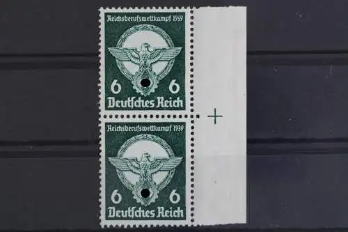 Deutsches Reich, MiNr. 689, senkr. Paar, re. Rand, Passerkreuz, postfrisch - 624495