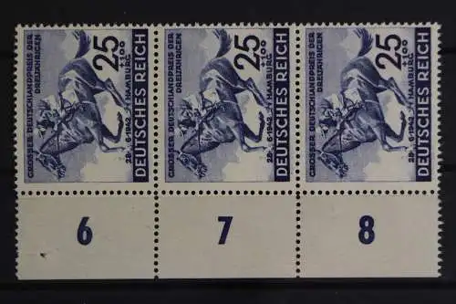 Deutsches Reich, MiNr. 814, senkr. 3er Streifen, li. Rand, postfrisch - 625161