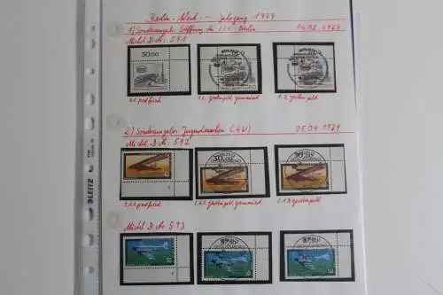 Berlin, Jahrgang 1979, MiNr. 591-613, nur Eckränder, postfrisch + gestempelt - 702368