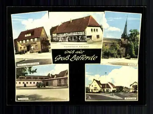 Groß Lafferde, Sparkasse, Haushaltwaren Wehrspaun, Kirche, Turnhalle - 417649