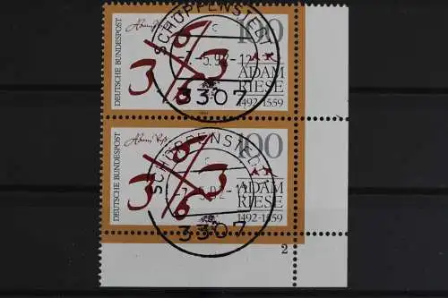 Deutschland, MiNr. 1612, Paar, Ecke re. unten, zentrischer Stempel, EST - 627523