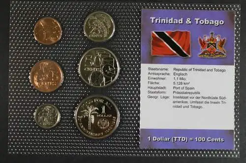 Trinidad & Tobago, BTN-Kursmünzensatz verschiedene JG, 6 Münzen - 801210