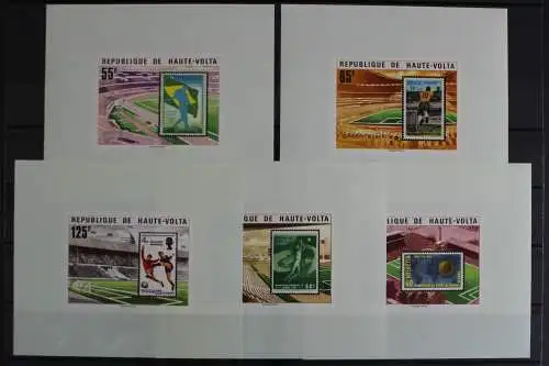 Obervolta, MiNr. 700-704 B, 5 Blöcke, Fußball WM 1978, postfrisch - 631634