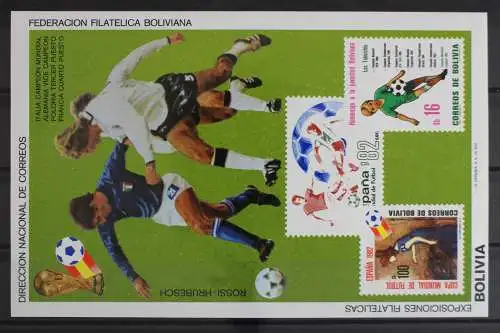 Bolivien, MiNr. Block 129, Gewinner Fußball WM 1982, postfrisch - 631697