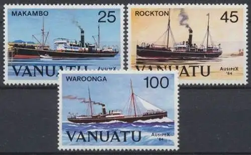 Vanuatu, MiNr. 683-685, Schiffe, postfrisch - 693990