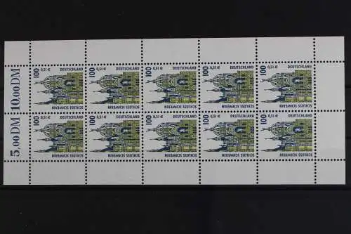 Deutschland, MiNr. 2156, Bogen SWK 100 Pf/0,51 EUR, postfrisch - 630412