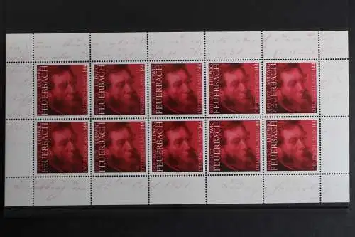 Deutschland (BRD), MiNr. 2411, Kleinbogen Feuerbach, postfrisch - 630616