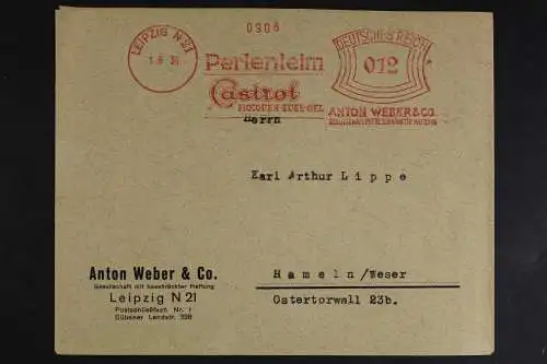 Leipzig, Anton Weber, Perlenleim Castrol, Freistempler, 1936 - 511103