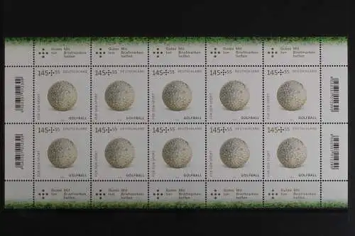 Deutschland, MiNr. 3237, Kleinbogen, Golfball, postfrisch - 631289