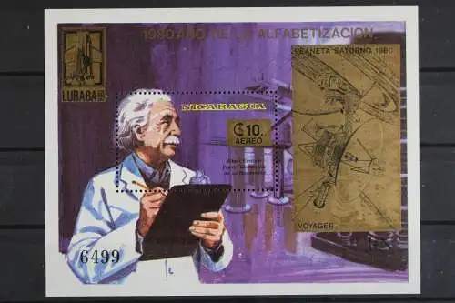 Nicaragua, MiNr. Block 135, Einstein, postfrisch - 631398