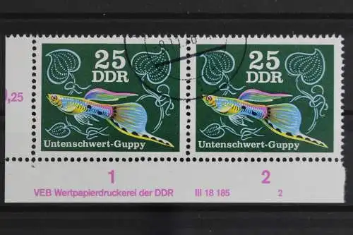 DDR, MiNr. 2179, waag. Paar, Ecke li. unten, DV 2, gestempelt - 631426