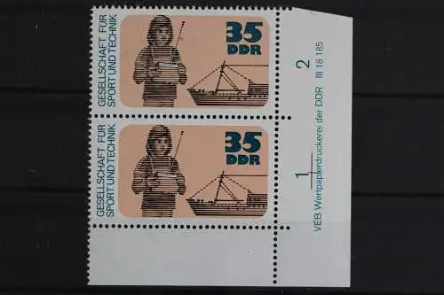 DDR, MiNr. 2222, Paar, Ecke re. unten, DV, senkr. dgz, postfrisch - 631432