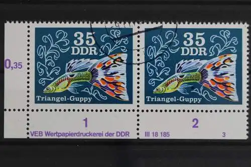 DDR, MiNr. 2180, waag. Paar, Ecke li. unten, DV 3, gestempelt - 631425