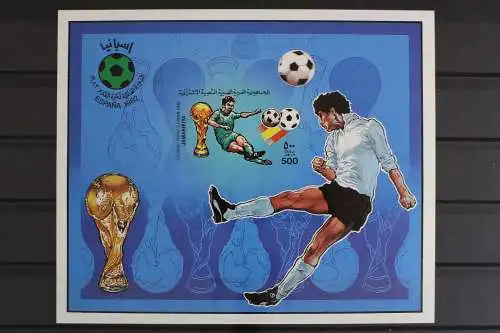 Libyen, MiNr. Block 61 B, Fußball WM 1982, postfrisch - 631686