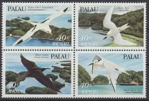 Palau, Vögel, MiNr. 47-50 Viererblock, postfrisch - 693960