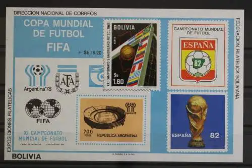 Bolivien, MiNr. Block 99, Fußball WM 1978, postfrisch - 631566