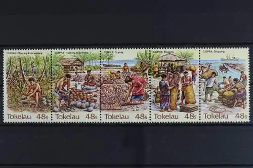 Tokelau-Inseln, MiNr. 96-100, Fünferstreifen, postfrisch - 633290