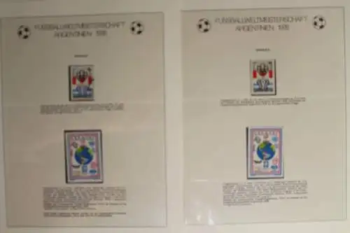 Fussballweltmeisterschaft Argentinien 1978, im Lindner Vordruck - 702775