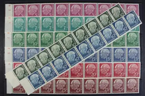 Deutschland, MiNr. 179-260 y, Neunerstreifen, 8 Werte, postfrisch - 631955