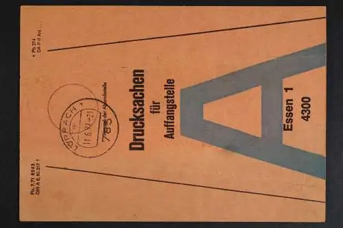 Essen, Beutelfahne für Drucksachen, Leitbereich Essen 1, 430 - 511131