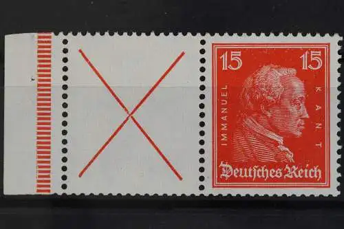 Deutsches Reich, MiNr. W 23, linker Heftchenrand, postfrisch - 634502