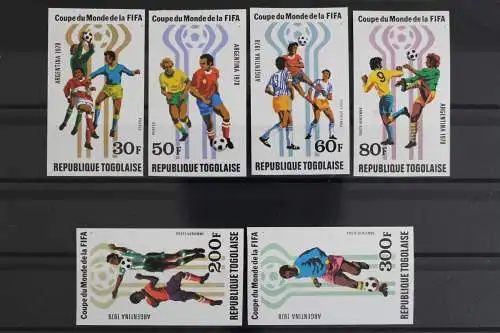 Togo, MiNr. 1300-1305 B, Fußball WM 1978, postfrisch - 631653