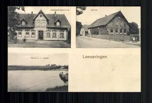 Leeseringen, Kr. Nienburg, Gasthaus Deterging, Schule, Weser - 418012