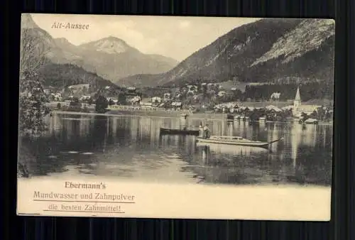 Alt-Ausee, Österreich, Blick über den See, Werbung für Mundwasser - 418107