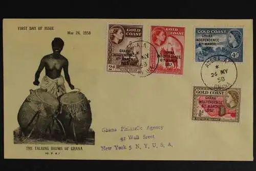 Ghana, MiNr. 8, 9, 11, FDC - 634258