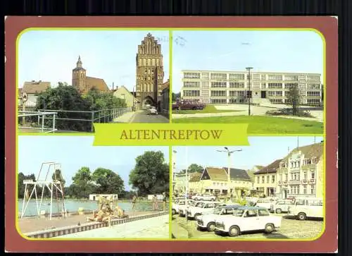 Altentreptow, Neubrandenburger Torturm, Schule, Freibad - 418602